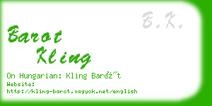 barot kling business card
